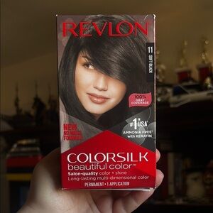 Revlon Colorsilk Soft Black 11 Hair Color Full Coverage Shine